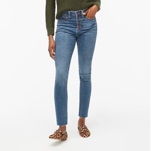 J. Crew 10” Highest Rise Button Fly Skinny Jeans Vintage Cape Wash Size 26